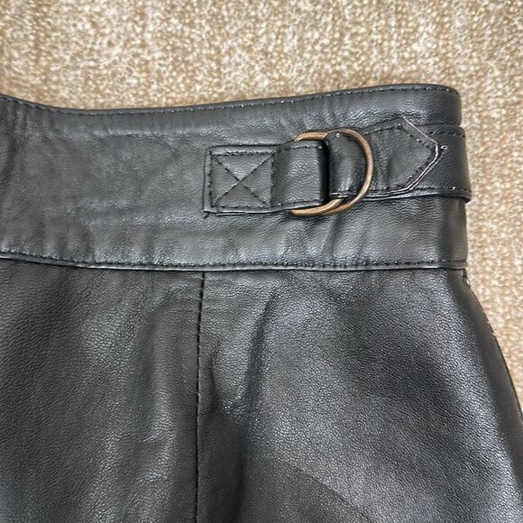 Leather Vintage Y2K High Rise Women Pants Black Goth Dark Approximate Size Small - Picture 9 of 12
